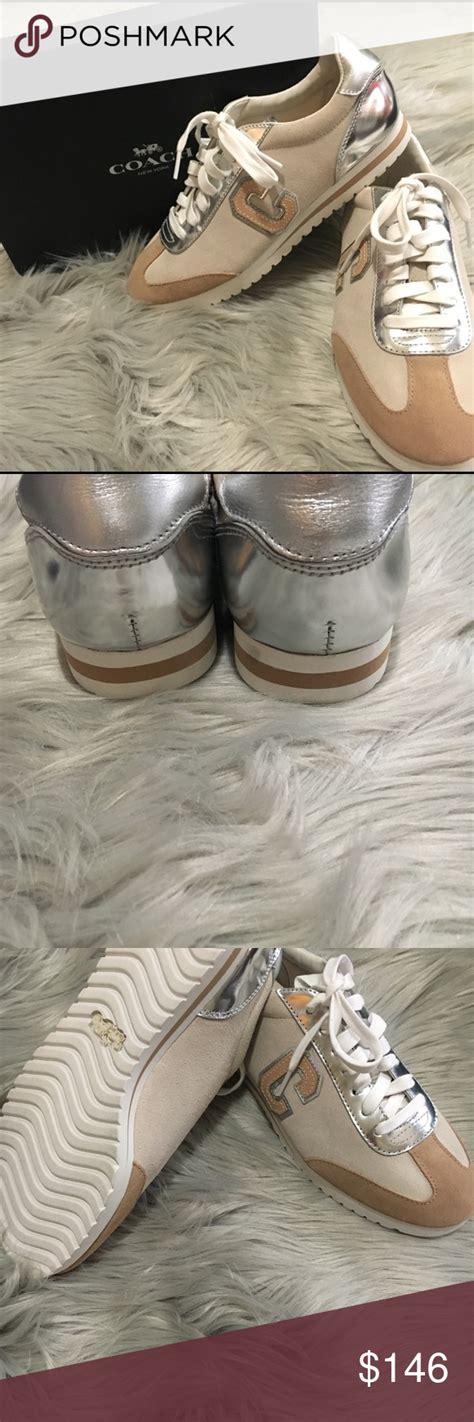 metallic coach shoes